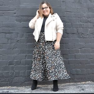 Eloquii satin A-line skirt sz 14 14P